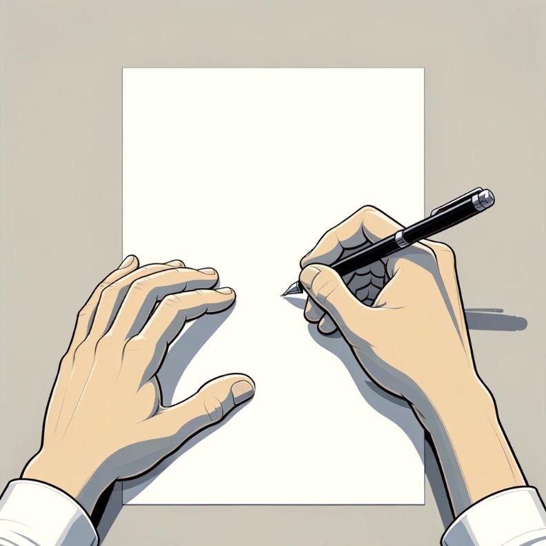 A person writing a price on paper