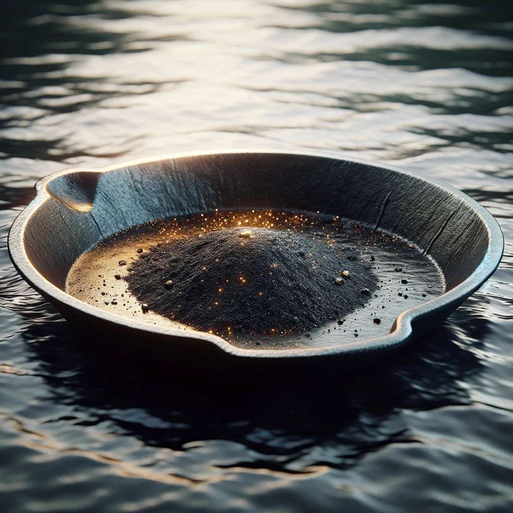 Gold dust in the pan
